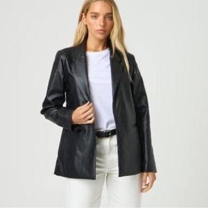 Glassons Faux Leather Blazer